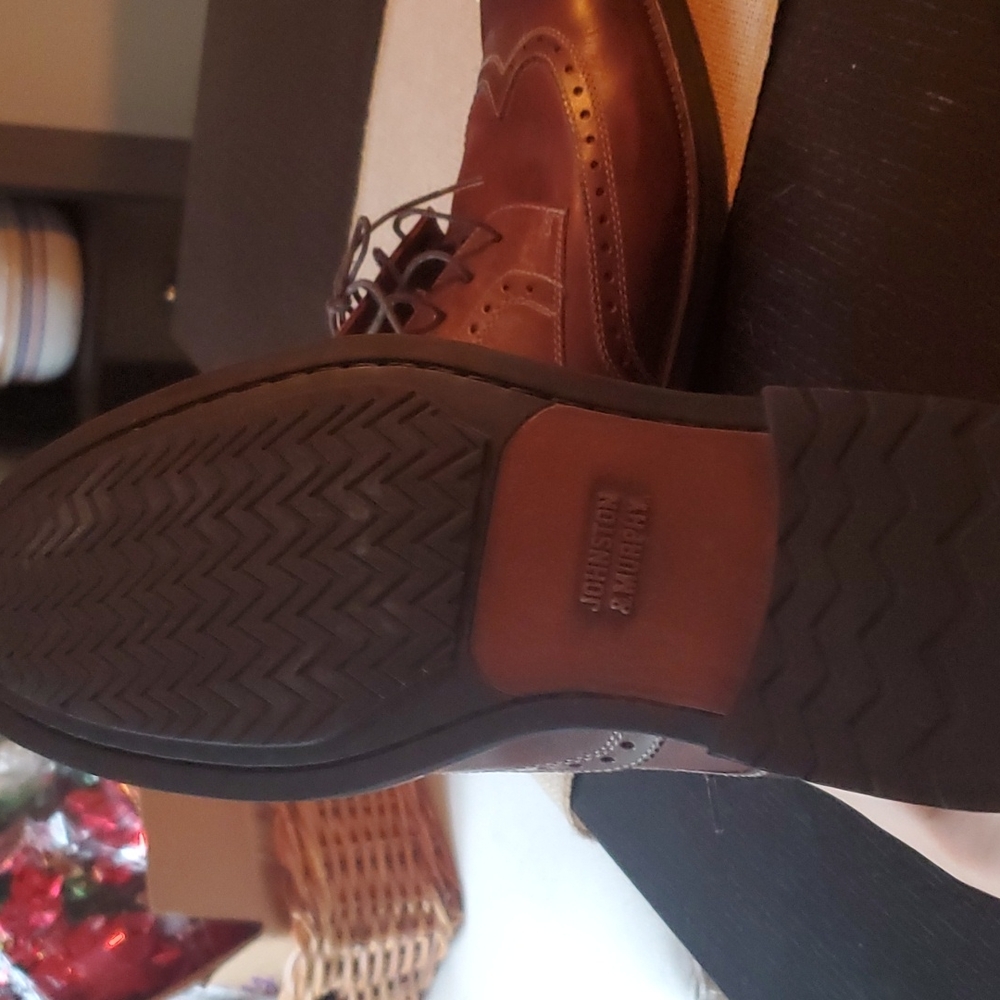 Johnston And Murphy Size 11 Wingtip Brown Sheepsk… - image 6